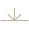 Ekena Millwork Saratoga Smooth Timber Gable Bracket, Douglas Fir, 96"W x 44"H x 3 1/2"D x 3 1/2"F, 11/12 Pitch GBW096X44X0404SAR00SDF - alternate 1